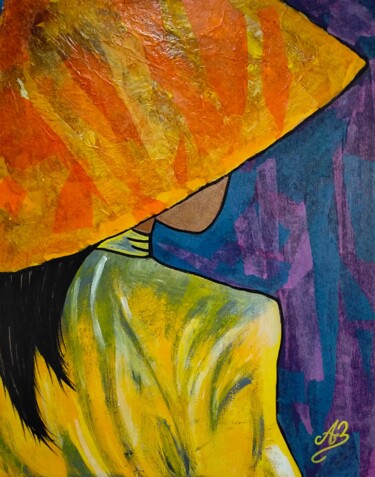 Painting titled "Asia" by Aurélie Bourguignon/Art'Nb, Original Artwork, Acrylic