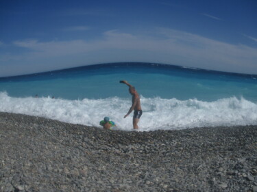 Photographie intitulée "Mer à Nice" par Aurélien Comte, Œuvre d'art originale, Photographie numérique