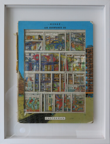 "Tintin - objektiv l…" başlıklı Heykel Aurélien Reichert tarafından, Orijinal sanat, Kâğıt Karton üzerine monte edilmiş