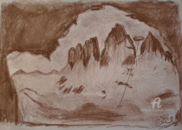 Dibujo titulada "Dolomiti e Loro" por Aurelio Nicolazzo, Obra de arte original