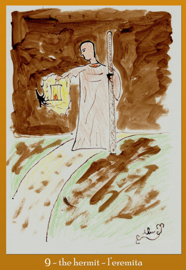 Arte digitale intitolato "9 - the hermit - l'…" da Aurelio Nicolazzo, Opera d'arte originale