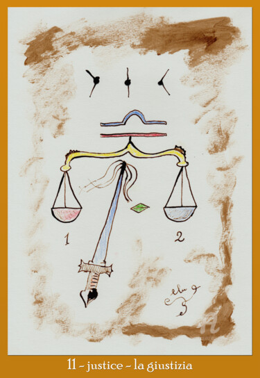 Arte digitale intitolato "11 - justice - la g…" da Aurelio Nicolazzo, Opera d'arte originale
