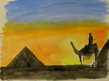 Pittura intitolato "Egitto" da Aurelio Nicolazzo, Opera d'arte originale, Acquarello