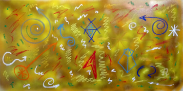 Картина под названием "Movimento" - Aurelio Nicolazzo, Подлинное произведение искусства, Рисунок распылителем краски