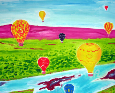 Peinture intitulée "Balloons" par Aurelio Nicolazzo, Œuvre d'art originale, Huile