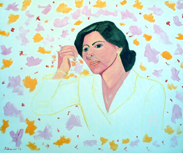 "Bianca Berlinguer" başlıklı Tablo Aurelio Nicolazzo tarafından, Orijinal sanat, Petrol