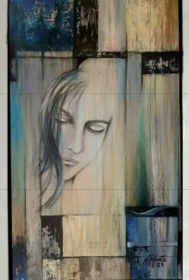 Painting titled "La vida es un sueño" by Aurora Infante, Original Artwork, Acrylic Mounted on Wood Stretcher frame