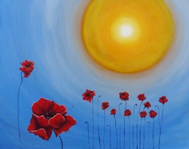 Malerei mit dem Titel "Sous le soleil exac…" von Aurore Griffon, Original-Kunstwerk, Acryl