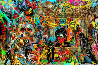 Arts numériques intitulée "KING OF POP" par Aurore Joly, Œuvre d'art originale, Photo montage