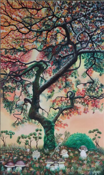 Картина под названием "Missing Peace" - Ausra Manamangas, Подлинное произведение искусства, Масло Установлен на Деревянная р…