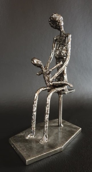 Rzeźba zatytułowany „La mère et l'enfant…” autorstwa Sandrine Plumard, Oryginalna praca, Metale