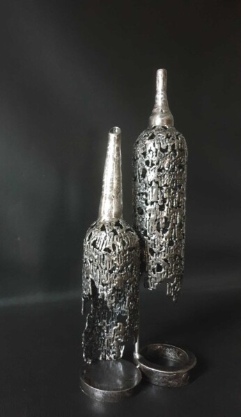 Sculpture titled "Soliflores" by Sandrine Plumard, Original Artwork, Metals