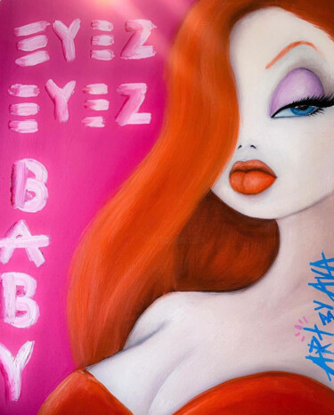 Pintura titulada "Eyez" por Ava Moazen (ArtByAva), Obra de arte original, Oleo