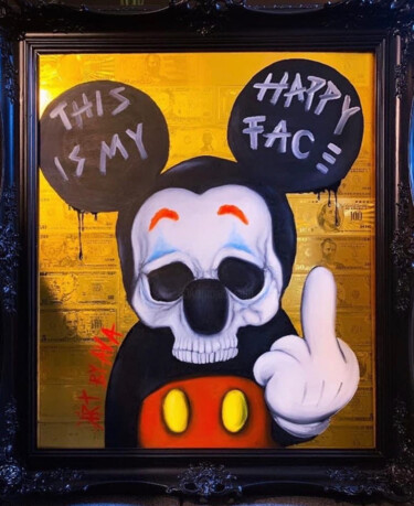 Pintura titulada "This is my Happy Fa…" por Ava Moazen (ArtByAva), Obra de arte original, Oleo