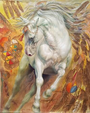 Pintura titulada "PEGASUS HORSE II" por Avanstro, Obra de arte original, Oleo