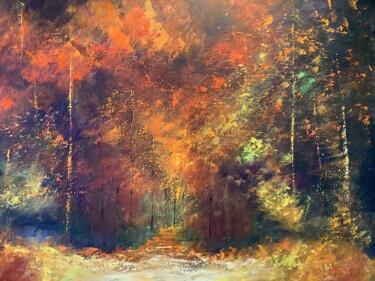 Pintura intitulada "La forêt lointaine" por Anne Vignau, Obras de arte originais, Acrílico