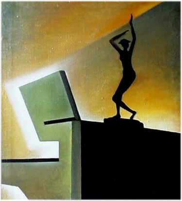 Pittura intitolato "The Statuette in In…" da Vladimir Abaimov, Opera d'arte originale, Olio