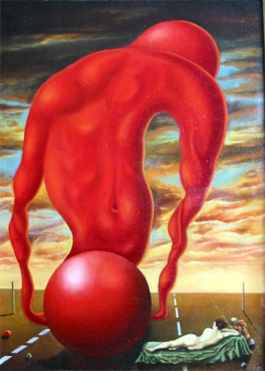 Peinture intitulée "The Evening Runaway…" par Vladimir Abaimov, Œuvre d'art originale, Huile