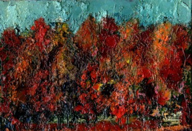 Peinture intitulée "Autumn Forest 2. Ос…" par Vladimir Abaimov, Œuvre d'art originale, Huile