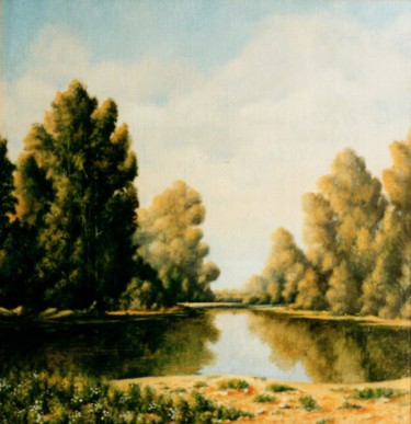 Pittura intitolato "The Summer Morning.…" da Vladimir Abaimov, Opera d'arte originale, Olio