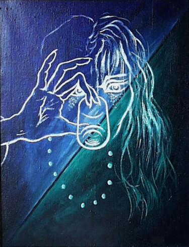 Pintura intitulada "The Glass of Water.…" por Vladimir Abaimov, Obras de arte originais, Óleo