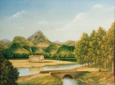 Pittura intitolato "Italian Landscape.…" da Vladimir Abaimov, Opera d'arte originale, Olio