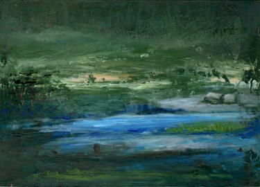 Peinture intitulée "One Late Evening. О…" par Vladimir Abaimov, Œuvre d'art originale, Huile