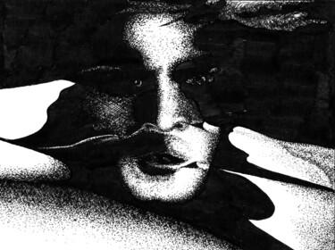 Рисунок под названием "Woman in the Sand 3…" - Владимир Абаимов, Подлинное произведение искусства, Чернила