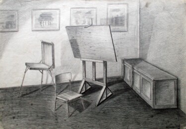 Drawing titled "The Educational stu…" by Vladimir Abaimov, Original Artwork, Pencil