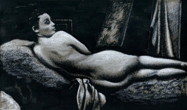 Рисунок под названием "In the Artist's Stu…" - Владимир Абаимов, Подлинное произведение искусства, Чернила