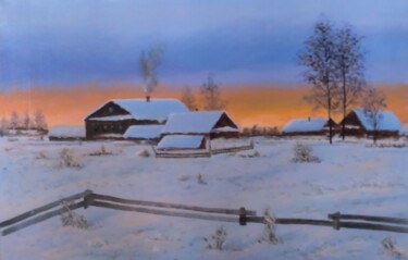 Malarstwo zatytułowany „The Winter Twilight…” autorstwa Владимир Абаимов, Oryginalna praca, Olej