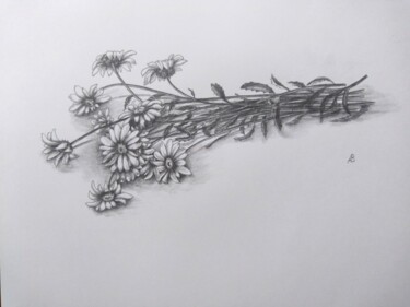 Dessin intitulée "A White Bouquet / Б…" par Vladimir Abaimov, Œuvre d'art originale, Crayon