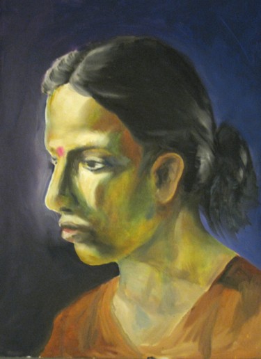 Peinture intitulée "Portrait of an indi…" par Axel Jung, Œuvre d'art originale, Huile