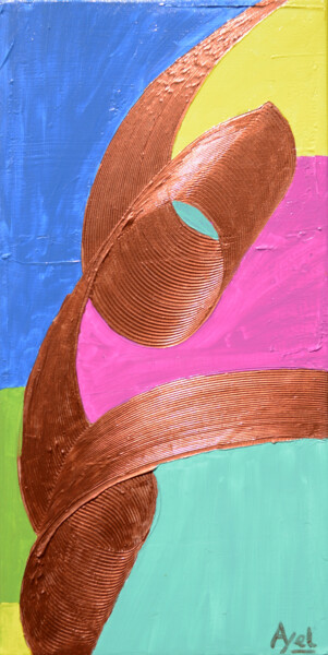 Картина под названием "Déroulement." - Ayel, Подлинное произведение искусства, Акрил Установлен на Деревянная рама для носил…