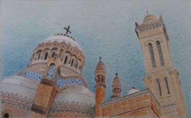 图画 标题为“Notre Dame d'Afriqu…” 由Ayme, 原创艺术品, 铅笔