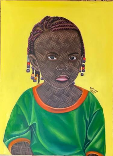 Malerei mit dem Titel "Girl child" von Ayotunde Ayomide, Original-Kunstwerk, Acryl