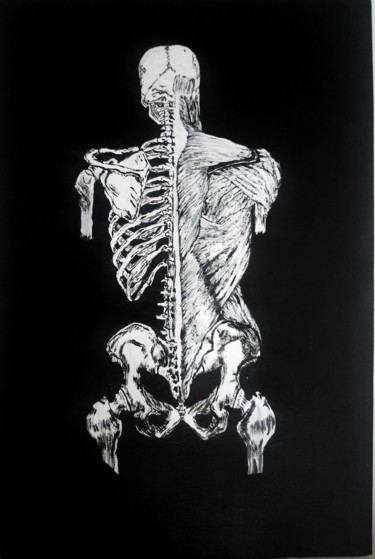 Painting titled "Human Bone and Musc…" by Ayşe Taşdelen, Original Artwork, Acrylic