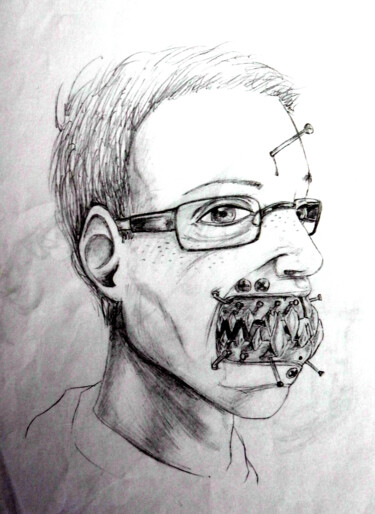 Dessin intitulée "Dentiste" par Azathoth, Œuvre d'art originale, Crayon