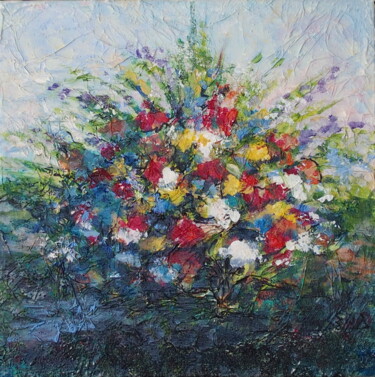 Painting titled "Un bouquet sorti de…" by Azucena, Original Artwork, Acrylic