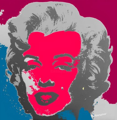 Artes digitais intitulada "MARILYN MONROE ELEG…" por B.Mansour, Obras de arte originais, Trabalho Digital 2D