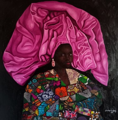 Картина под названием "Adunni Arewa 1" - Babatunde Bakare, Подлинное произведение искусства, Масло