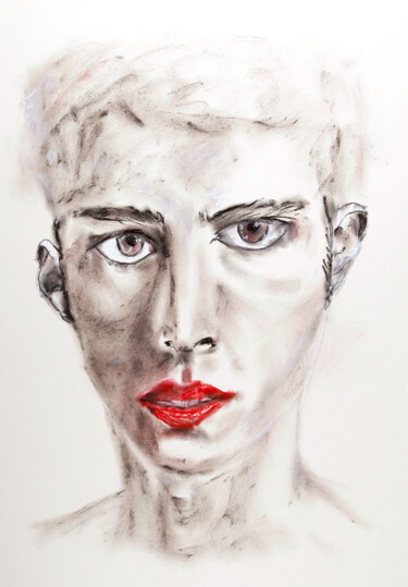 "red lips" başlıklı Resim Babett Landsberger tarafından, Orijinal sanat, Pastel