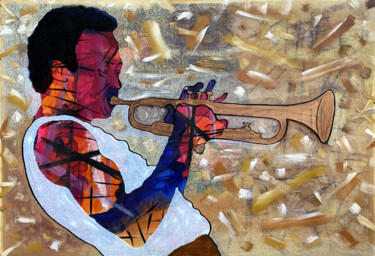 Malarstwo zatytułowany „Miles Davis II” autorstwa Bachi Jincharadze, Oryginalna praca, Olej