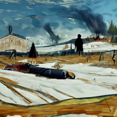 Digital Arts titled "The bloodshed" by Bachir Reddioui, Original Artwork, Digital Painting
