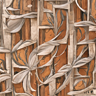 Цифровое искусство под названием "Sculpted wood patte…" - Bachir Reddioui, Подлинное произведение искусства, Цифровая живопи…