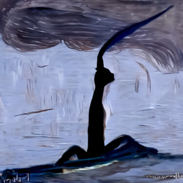 Artes digitais intitulada "The thunderstorm" por Bachir Reddioui, Obras de arte originais, Pintura digital