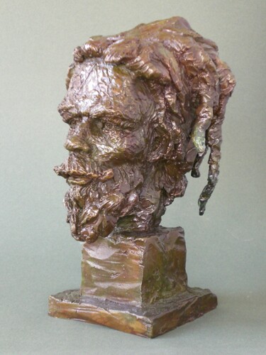 Sculpture titled "Saddhu" by Backyardart, Original Artwork, Bronze