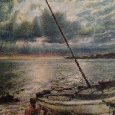 Pintura titulada "Soleil marin" por Françoise Bagnéres, Obra de arte original, Acrílico