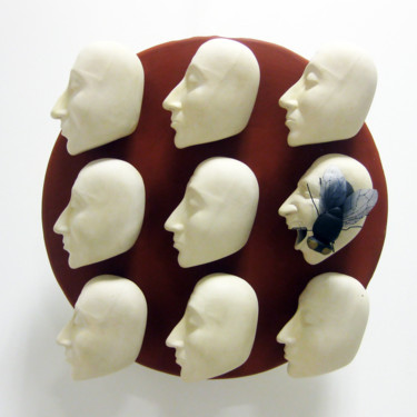 Sculpture titled "Trouble" by Bahar Ari Dellenbach, Original Artwork, Ceramics