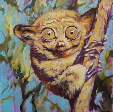 "Eyes (tarsier)" başlıklı Tablo Baiba Limane tarafından, Orijinal sanat, Petrol